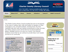 Tablet Screenshot of charlescountyliteracy.org